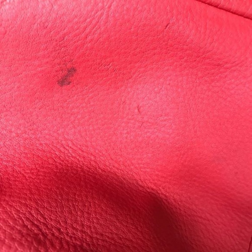 Elliott Lucca Coral Red Leather Boho Shoulder Bag - Picture 8 of 8